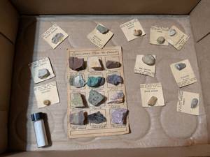 lot 179 image: Geological Mineral and Fossil Specimen Collection with Display Cards