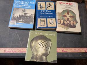 lot 202 image: Historical Books Collection - Russian History, Punishments, Inventors, and Armours