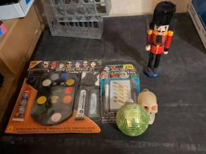 lot 224 image: Halloween Decorations and Makeup Set Bundle