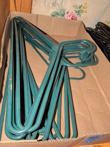 lot 250 image: Teal Plastic Hangers Set of Multiple