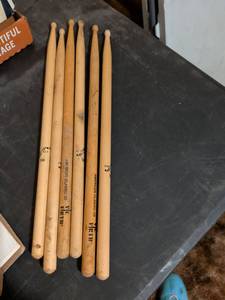 lot 261 image: Wooden Drumsticks Set - Mixed Brands Including Vic Firth