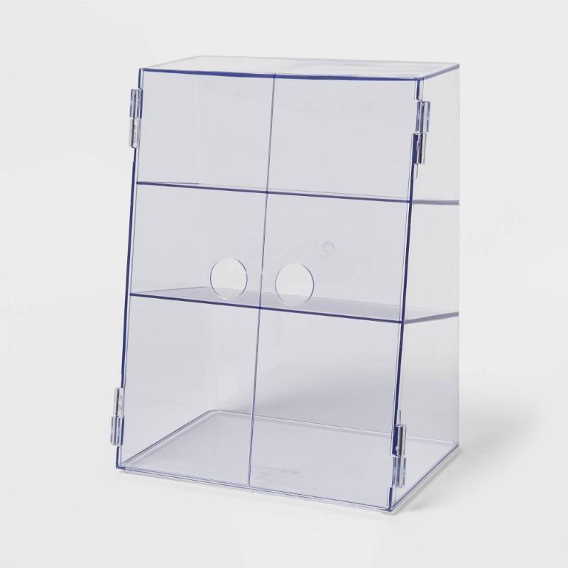 lot 2004 image: Clear Storage Case with Hinged Doors - Brightroom�� Plastic Bathroom Caddy, Shower & Bath Organizer, 12 x 9 x 6