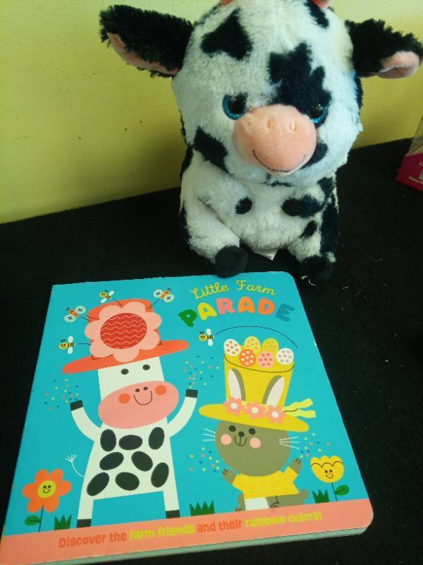 lot 2008 image: Little Farm Parade Childrens Book with Plush Cow Set