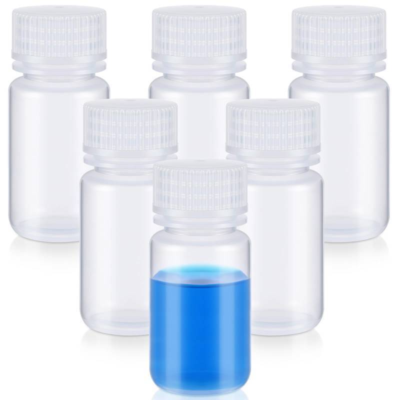 lot 2014 image: Tatuo 5 Pcs Wide Mouth Lab Reagent Bottle Polypropylene Sample Bottle Sealed Leakproof PP Plastic with Lid for Laboratory Classroom Storage at Home(Clear,2 oz)