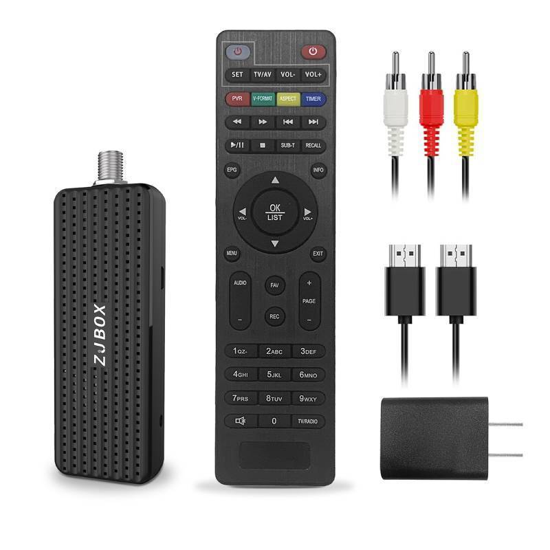 lot 2019 image: ZJBOX Digital Converter Box for TV,1080P ATSC tv Tuner Box with hdmi Output and 3RCA Cables Hidden Behind TV��with Power Adapter��2-in-1 Remote��TV Program Recording&ampPlayback,USB Media Player&nbsp