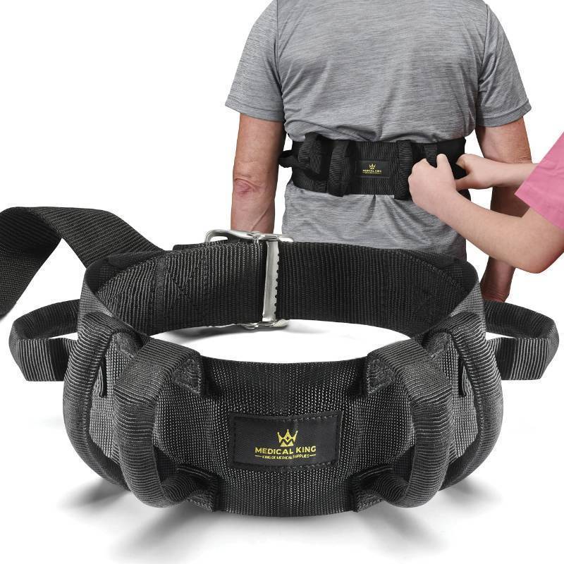 lot 2020 image: Medical king Transfer Belt Fle to unlock - 50 holds up 500 LBS - or Lifting Seniors - Gait Belt With 6 Handles - Great lift belt for elderly, therapy, handicap etc. walking &amp standing - easy buck&nbsp