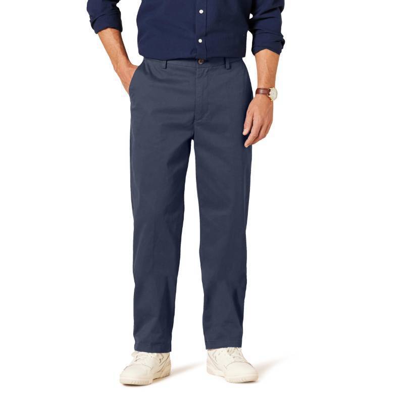 lot 2025 image: Amazon Essentials Mens Classic-Fit Wrinkle-Resistant Flat-Front Chino Pant (Available in Big & Tall), Navy, 32W x 28L
