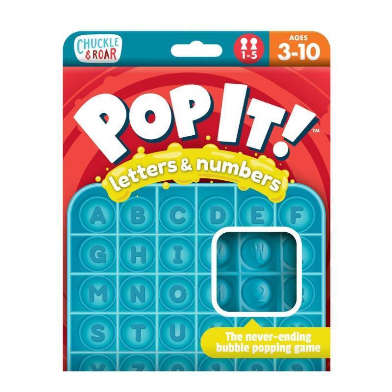 lot 2027 image: Chuckle & Roar Pop It Letters and Numbers Educational Travel Fidget and Sensory Game - Retail $26