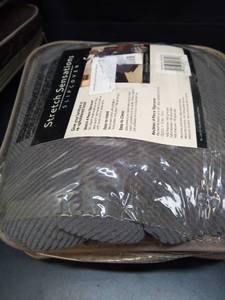 lot 2081 image: The Plush Furniture Protector Slipcover - Puff Plush - Innovative Textile Solutions - Chair, Chocolate (1 piece) - Retail $130
