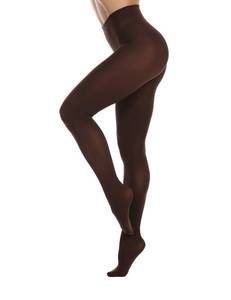 lot 2118 image: EVERSWE Womens 80 Den Soft Opaque Tights, Womens Tights (XX-3XL, Coffee) - Retail $7