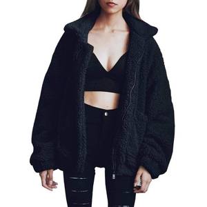 lot 2133 image: PRETTYGARDEN Womens Fashion Winter Coats Sherpa Fleece Faux Fur Shearling Oversized Trendy Jackets Warm Outerwear Clothing (Black,Large) - Retail $46