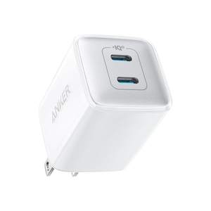 lot 1135 image: Anker 2-Port PowerPort III 40W Nano Pro Duo USB-C Power Delivery Wall Charger - White Lightweight, Smart Charging - Retail $40