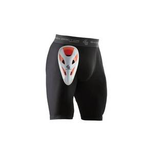 lot 1142 image: Shock Doctor Compression Shorts with Cup Adult - Black L - Retail $20