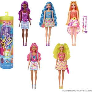 lot 1173 image: Barbie Color Reveal Neon Tie-Dye Fashion Doll with Accessories & Color Change (Styles May Vary) - Retail $39