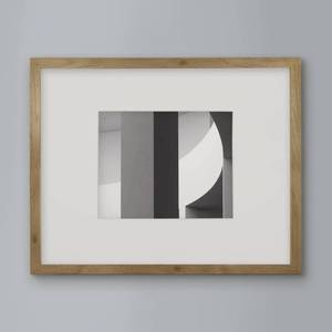 lot 1238 image: 14 x 18 Matted to 8 x 10 Thin Gallery Frame with Mat - Threshold Modern MDF Wall Art Display, Acid-Free Beveled Mat - Retail $40