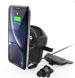 lot 1166 image: iOttie Easy One Touch Wireless 2 Air VentCD with 10W Qi Wireless Charging Mount - Black Car Phone Holder, Universal Electronics Model Compatibility - Retail $43