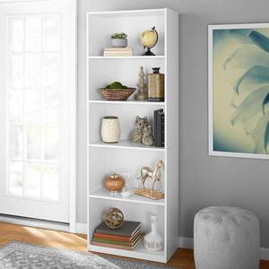 lot 1205 image: Mainstays 5-Shelf Bookcase White