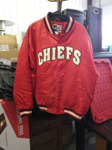 lot 3248 image: Puma Kansas City Chiefs NFL Satin Bomber Jacket Size Large