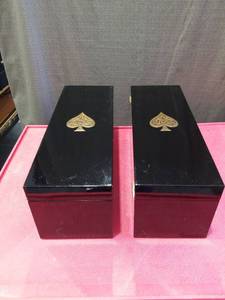 lot 3255 image: Armand De Brignac Champagne Limited Edition Empty Wooden Gift Boxes - Set of 2
