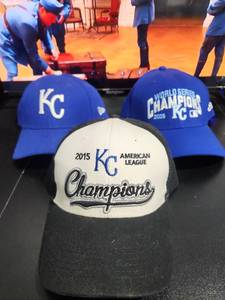 lot 3295 image: Kansas City Royals 2015 World Series Champions Baseball Cap Collection
