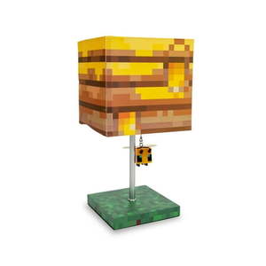 lot 3341 image: Minecraft Yellow Bee Nest Block Desk Lamp with 3D Bee Puller