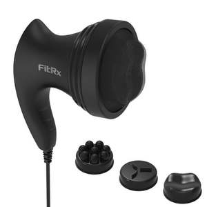 lot 3348 image: FitRx Handheld Shiatsu Neck and Back Massager with Multiple Speeds and Attachments