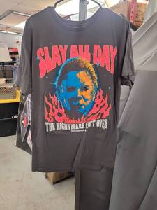 lot 4315 image: Halloween II Michael Myers Slay All Day T-Shirt Size Large