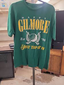 lot 4328 image: Happy Gilmore Golf T-Shirt Just Tap It In Size Large
