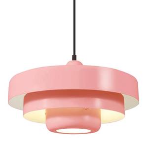 lot 5208 image: Qepeety Pink Mid Century Chandelier, Adjustable Pendant Light with 59 Cord, Nordic Flush Mount Ceiling Fixture for Girls Bedroom, Apartment, Cafe, Dining Room - Retail $100