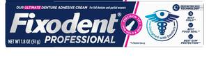 lot 2214 image: Professional Ultimate Denture Adhesive Cream for Strong, All-Day Hold for Full and Partial Dentures, 1.8 oz Tube with Breath Bacteria Shield and Precision Tip