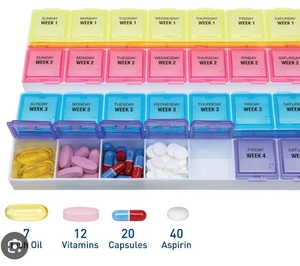 lot 2246 image: EZY Dose 28-Day Monthly Pill Organizer