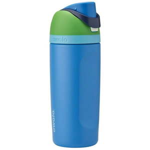 lot 2250 image: Owala 16oz Kids FreeSip Stainless Steel Water Bottle - Green Machine