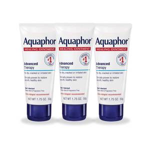 lot 2378 image: Aquaphor Advanced Therapy Healing Ointment, Hypoallergenic, Fragrance Free Body Moisturizer for Dry Skin and Minor Wound Care, Travel Size Skin Care Set, 1.75 Oz Tube, Pack of 3