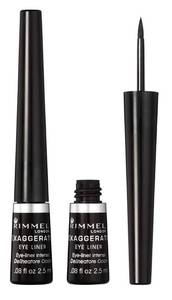 lot 2415 image: Rimmel London Scandaleyes Exaggerate Liquid Eyeliner, Intense Color, Long-Wearing, Waterproof, 001, Black, 0.08oz