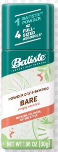 lot 2419 image: Batiste Dry Shampoo Powder Bare Scented Hair Care 1.06 Oz