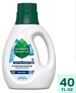 lot 2451 image: Seventh Generation Concentrated Laundry Detergent Free & Clear 40 FL OZ