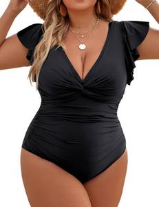 lot 2477 image: Blooming Jelly Women One Piece Swimsuits Tummy Control Plus Size Bathing Suit Slimming Swim Suits 2026 (XL, Black)