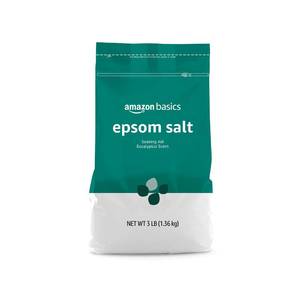 lot 2497 image: Amazon Basics Epsom Salt Soaking Aid, Eucalyptus Scented, 3 Pound