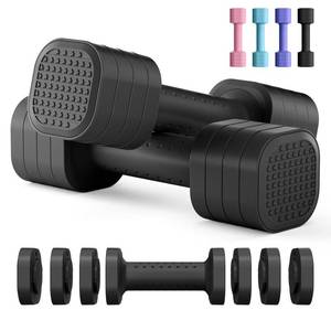 lot 1374 image: Zempox Adjustable Dumbbell Set of 2, 4 in 1 Free Weights Dumbbells Set for Women, Hand Weights for Women at Home, Each 2lb 3lb 4lb 5lb with TPU Soft Rubber Handle for Home Gym Exercise Training