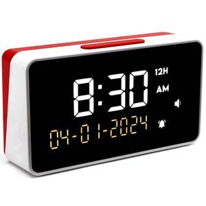 lot 2213 image: Top Life Talking Clock - Extra Loud Time and Date - for Elderly, Dementia, Hearing or Visually Impaired Seniors - Easy to Use Speaking Help - Clear Neutral Male Voice