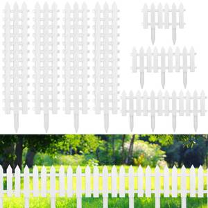 lot 3823 image: Anglechic 48 Pack White Classic Garden Fence Panels with 48 Fence Inserts, 6.69 L x 7.87 H