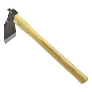lot 3836 image: 14 Inch Heavy Duty Curved Hoe, Without Welding, Gardening Tool, Oak Handle, for Digging, Weeding, and Planting