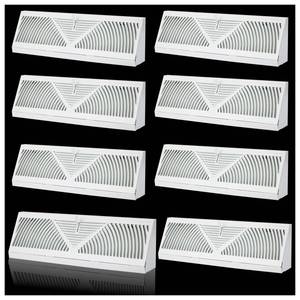 lot 3848 image: 8Pack 15 inch Baseboard Register Vent Cover,Baseboard Heater Vent Cover Fits Duct Opening 15, White Base Board Diffusers Heating Vent for Floor Wall with Adjustable Airflow Lever and 3 Ways