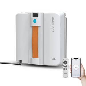lot 3856 image: Mamibot W120-DP Robot Window Cleaner for High-Rise Glass - 3200Pa Strong Suction, Multiple Cleaning Modes,4 Water Spray Nozzles,Edge Detection Technology,App&Remote Control(Blue)