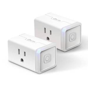lot 4326 image: Kasa Smart Plug Mini 15A, Apple HomeKit Supported, Smart Outlet Works with Siri, Alexa & Google Home, UL Certified, App Control, Scheduling, Timer, 2.4G WiFi Only, 2 Count (Pack of 1) (EP25P2), White