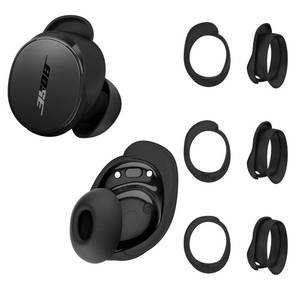 lot 4357 image: 3 Pairs Ear Tips Covers for New Bose QuietComfort Earbuds, Sport Anti-Slip EarTips Silicone Anti Scratches Replacement Ear Covers Earbuds Accessories (SML) (Black)
