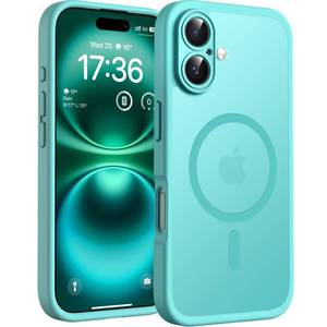 lot 4361 image: TOCOL for Phone 16 Case, Compatible with Magsafe Charger, Full Camera Protection, Drop Protection, Translucent Matte Phone Case for iPhone 16 6.1 inch (Green)