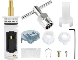 lot 4366 image: 12221222B Cartridge Pressure Balancing with 104421 Removal Tool & 116653 Handle Metal Adapter Replacement,Compatible with Moen Posi Temp Single Handle TubShower Faucets Plumbing Repair Kit,Brass