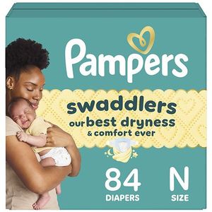 lot 5823 image: Pampers Swaddlers Sensitive Disposable Diapers - Size 0 - 84ct