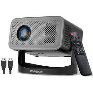 lot 5839 image: Built-in Apps & 2026 Upgraded Mini Projector with Wifi and Bluetooth Portable,Native 1080P 4K Support Auto Keystone Movie Projector Compatible with TV StickHDMIUSB, 360° for Bedroom, Outdoor Use